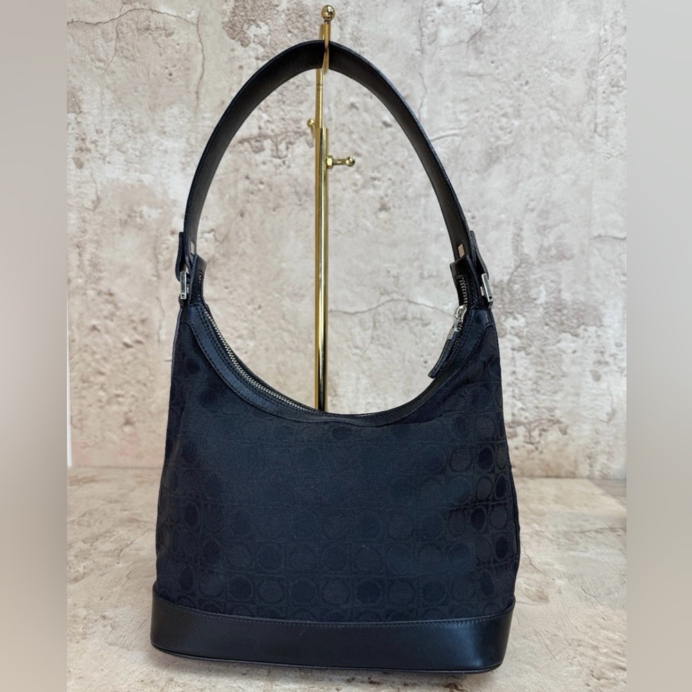 Salvatore Ferragamo Black Hobo Bag